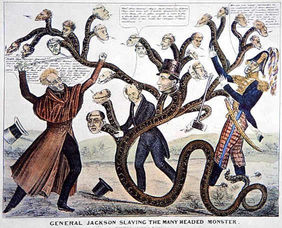 Jackson Slaying the Many Headed Monster THE BANKERS